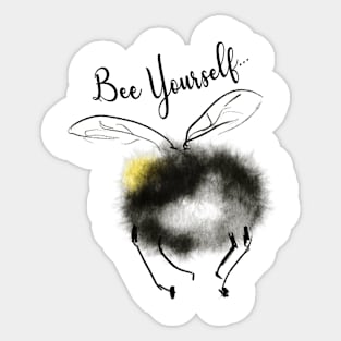 Cute Bumble Bee Bum - Be Yourself Sticker